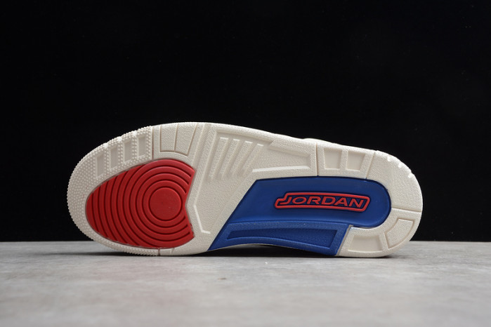 air jordan 3 retro "charity game" sail red mens 136064-140