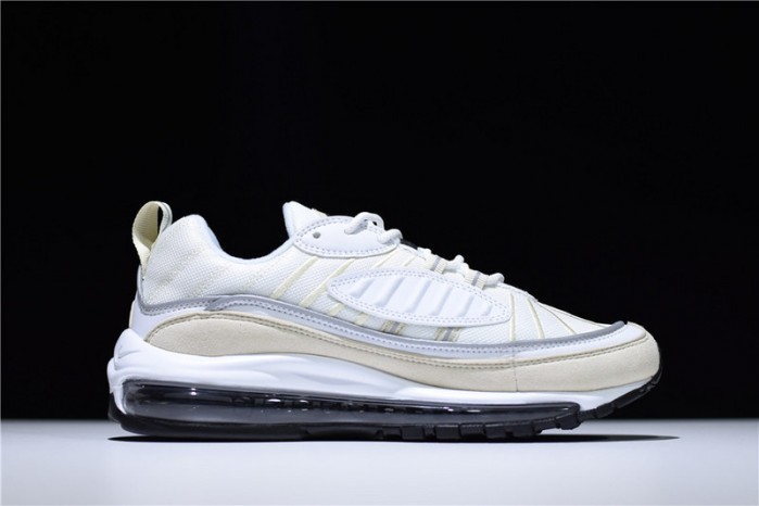 nike air max 98 “fossil” white/black-fossil-reflect silver ah6799-102