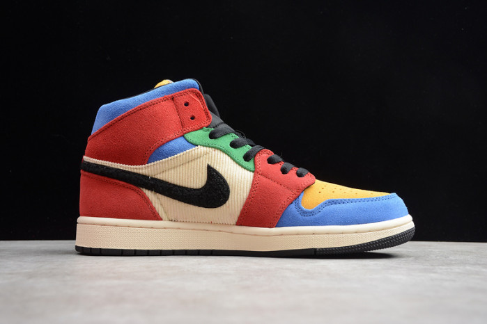 air jordan 1 mid blue the great cu2805-100