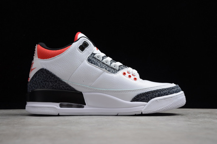 air jordan 3 retro denim "fire red" cz6431-100
