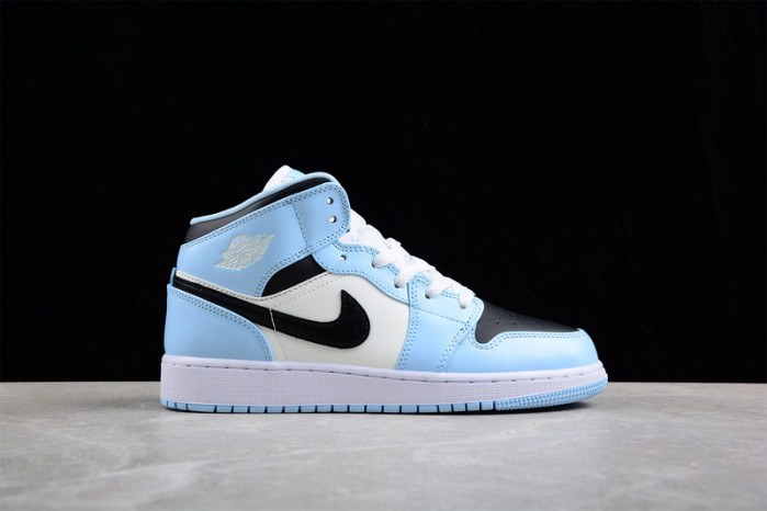 air jordan 1 mid “ice blue” 555112-401
