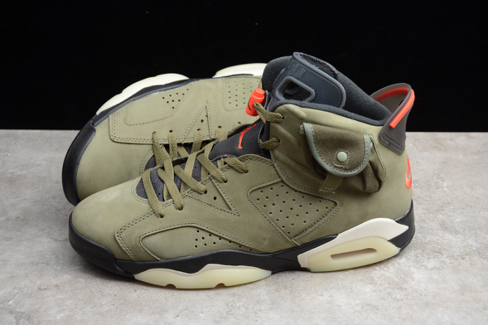 travis scott air jordan 6 medium olive cactus jack cn1084-200