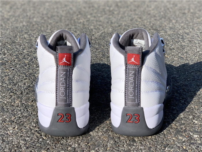 air jordan 12 gs white / dark grey 153265-160