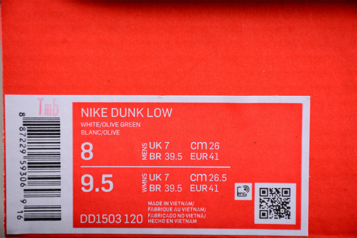 nike dunk low “medium olive” dd1503-120