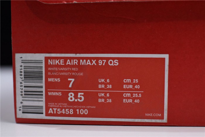 nike air max 97 white silver at5458-100