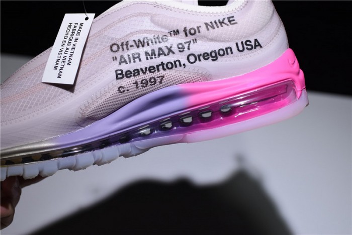ow nike air max 97 rose aj4585-600