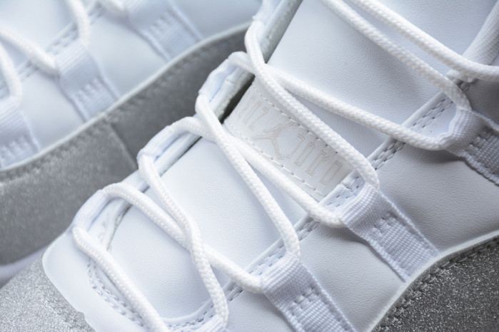 air jordan 11 white metallic silver vast grey ar0715-100