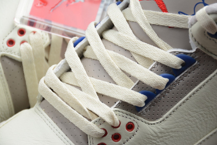 air jordan 3 retro "charity game" sail red mens 136064-140