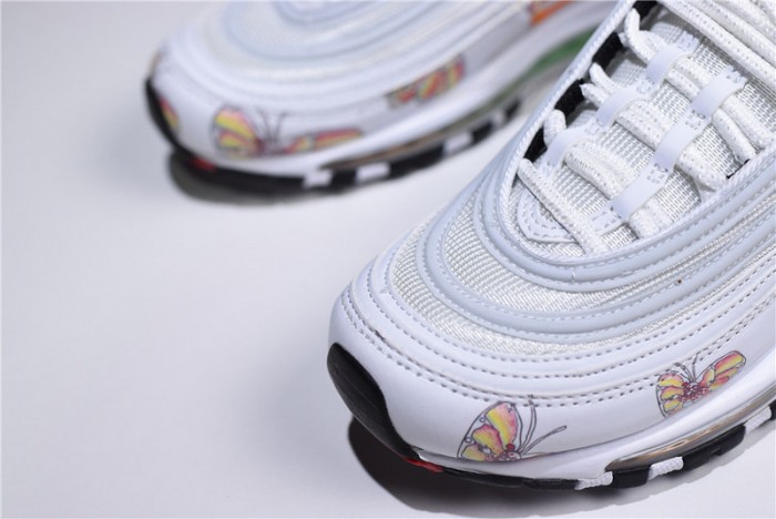 nike womens air max 97 white-orange flower 921733-101