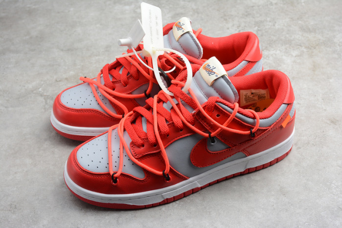 off-w x nike dunk low university red ct0856-600