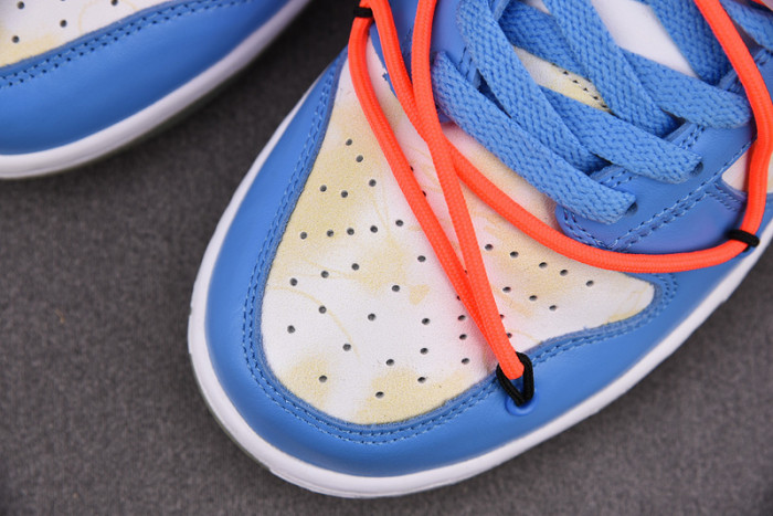 off-w x nike dunk low white blue ct0856-403