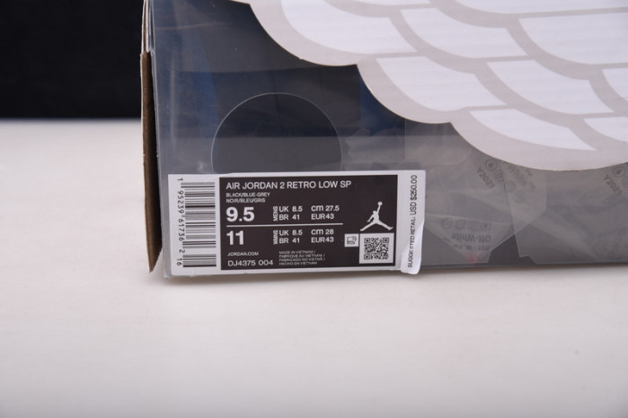 air jordan 2 retro low sp black blue dj4375-004