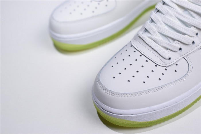 nike air force 1 white hyper jade volt at4143-100