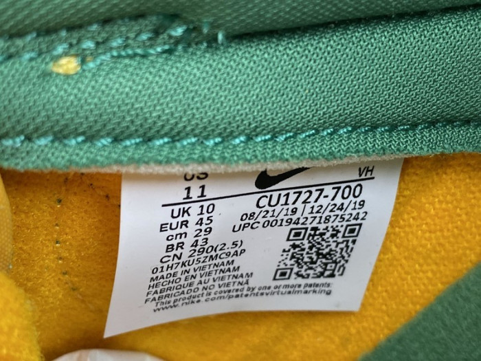 nike dunk low sb brazil cu1727-700