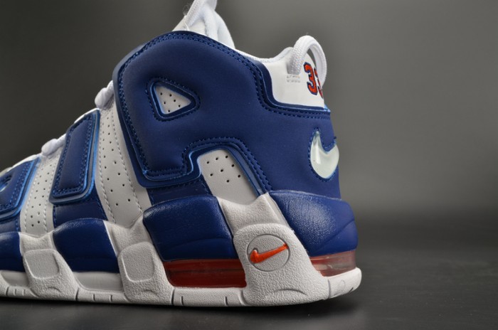 nike air more uptempo “knicks” white/deep royal blue womens 415082-103