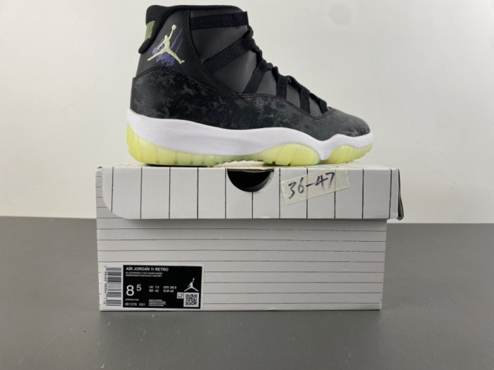 AIR Jordan 11 Retro Black Barely Volt IB1378-001